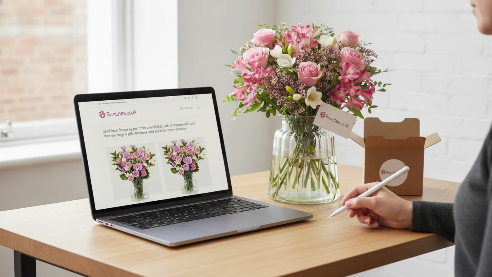 Bunches.co.uk buying advice scene